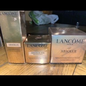 LANCOME absolue serum, eye cream & face cream